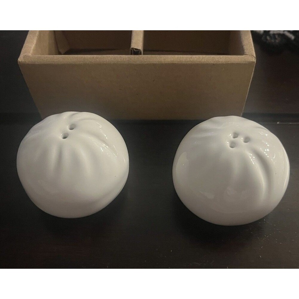 World Market Dumplings Salt and Pepper Shakers Turning Red Asian Theme New
